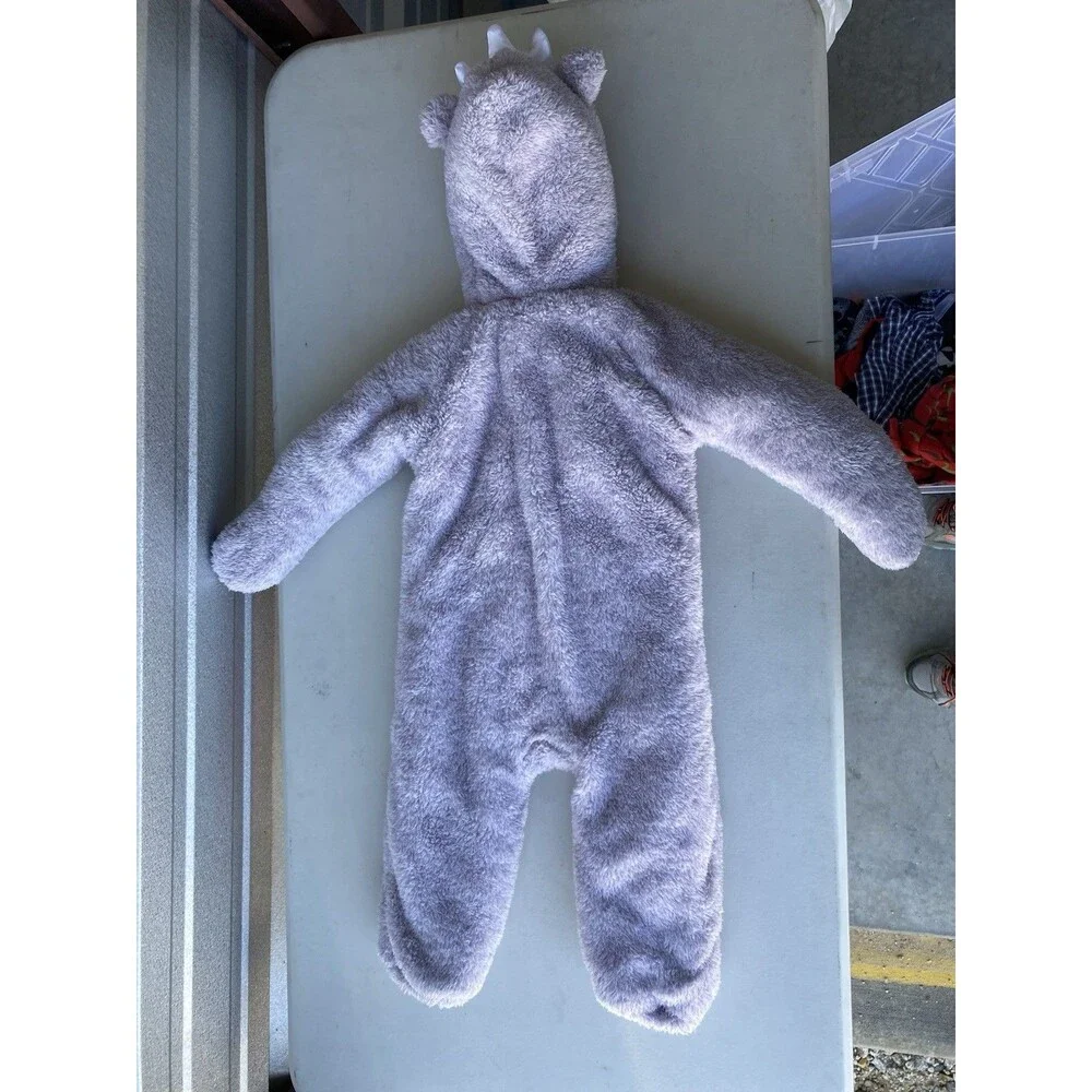 Koala Baby 18-24M Purple Cat Princess Pram Suit Plush Hooded Bunting Crown Fuzzy